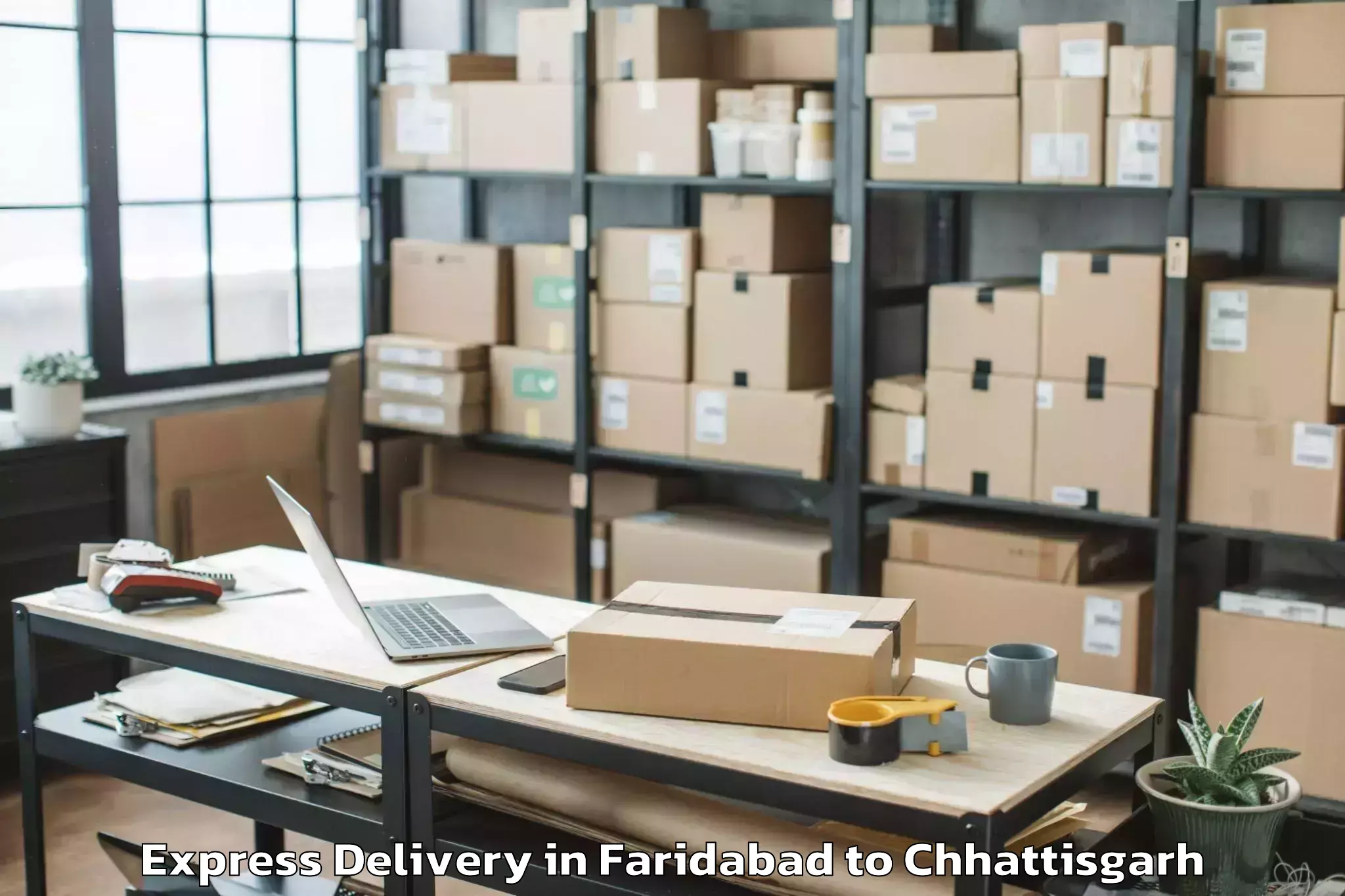 Faridabad to Labhandih Express Delivery